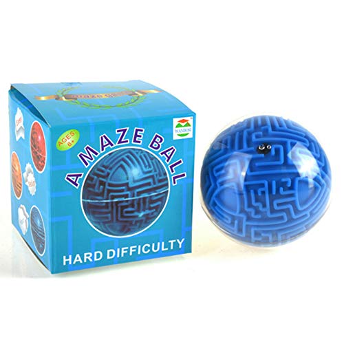 Topways® 3D Maze Ball, Mini 3D Magic Maze Ball Marmorperle Labyrinth Intelligenz & Idee Labyrinth-Spiel Klassische Puzzle Denksportaufgaben Geschenke für Kinder und Erwachsene (schwierig) von TOPWAYS