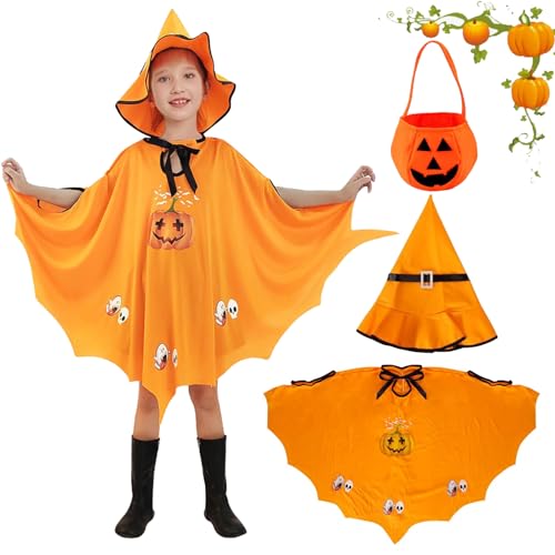 TOPZFL Kürbiskostüm für Kinder, 3PCS Kürbis-Halloween-Kostüm,Unisex-Kürbiskostüm, Kürbiskostüm, Kinderkarneval-Kürbiskostüme, geeignet für 6–15 Jahre TOPZFL Kürbiskostüm für Kinder, 3PCS Kürbis-Halloween-Kostüm,Unisex-Kürbiskostüm, Kürbiskostüm, Kinderkarneval-Kürbiskostüme, geeignet für 6–15 Jahre von TOPZFL