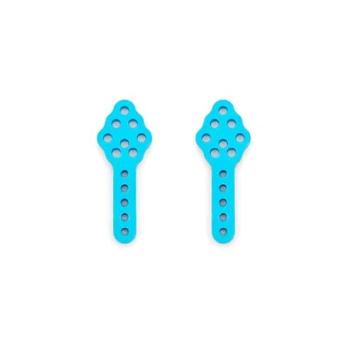 RC Autoteile Für Axial Für SCX10 90046 D90 D110, 2 Stück Metall-Stoßdämpferhalterung, Höhenverstellbarer Winkel, RC-Autoteile Zubehör(Blue) von TOQPCZA