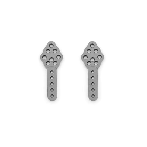 RC Autoteile Für Axial Für SCX10 90046 D90 D110, 2 Stück Metall-Stoßdämpferhalterung, Höhenverstellbarer Winkel, RC-Autoteile Zubehör(Titanium) von TOQPCZA