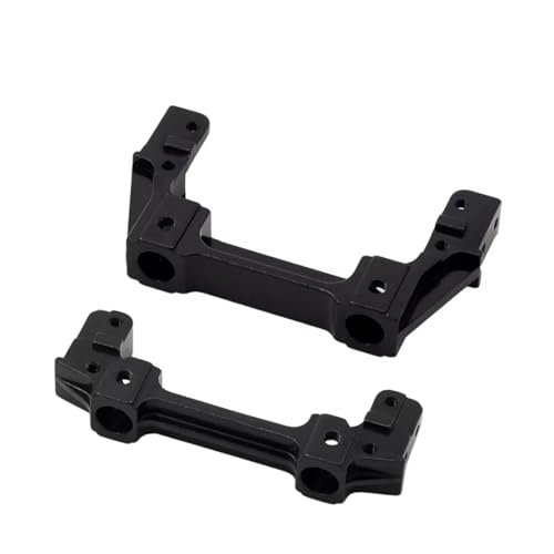 RC Autoteile Für Axial Für Wrangler 90047 Für SCX10 II 90046 1/10 Metall Front Schiene Stoßstange Zu Montieren Servo Halterung RC Crawler Upgrade Teile(Black) von TOQPCZA