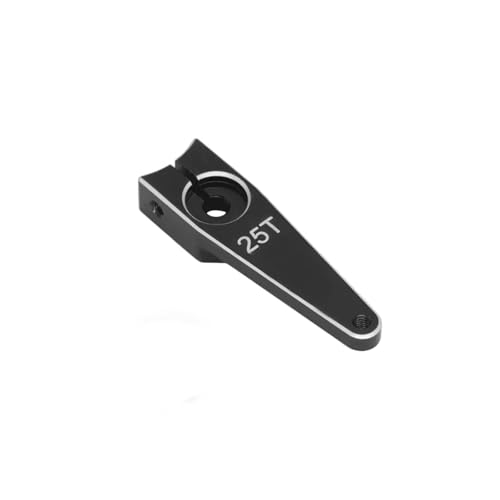 RC Autoteile Für RC-Car 1/1.25/1.5/1.75/2 Zoll Geeignetes Servo 25T Schwingarmteile Ac RC-Flugzeug Metalllenkservoarmhorn(Black,1.0in) von TOQPCZA