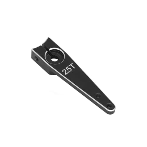 RC Autoteile Für RC-Car 1/1.25/1.5/1.75/2 Zoll Geeignetes Servo 25T Schwingarmteile Ac RC-Flugzeug Metalllenkservoarmhorn(Black,1.5in) von TOQPCZA