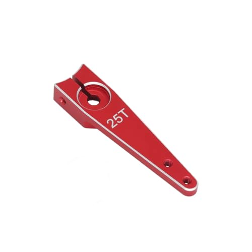 RC Autoteile Für RC-Car 1/1.25/1.5/1.75/2 Zoll Geeignetes Servo 25T Schwingarmteile Ac RC-Flugzeug Metalllenkservoarmhorn(Red,1.25in) von TOQPCZA