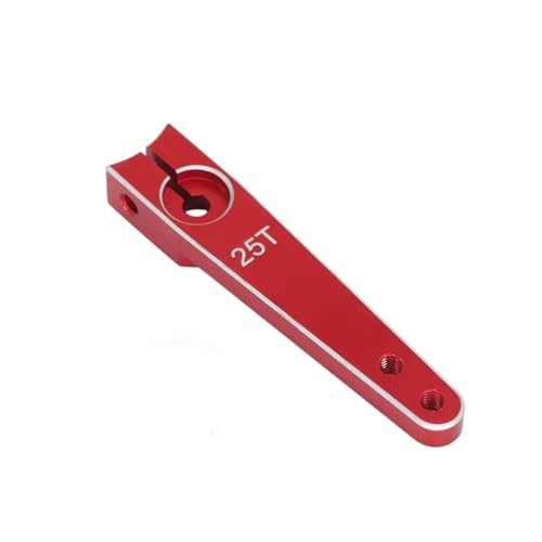 RC Autoteile Für RC-Car 1/1.25/1.5/1.75/2 Zoll Geeignetes Servo 25T Schwingarmteile Ac RC-Flugzeug Metalllenkservoarmhorn(Red,1.5in) von TOQPCZA