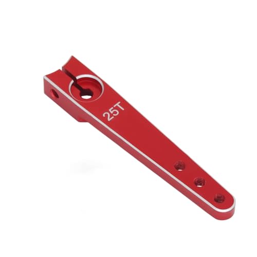 RC Autoteile Für RC-Car 1/1.25/1.5/1.75/2 Zoll Geeignetes Servo 25T Schwingarmteile Ac RC-Flugzeug Metalllenkservoarmhorn(Red,1.75in) von TOQPCZA