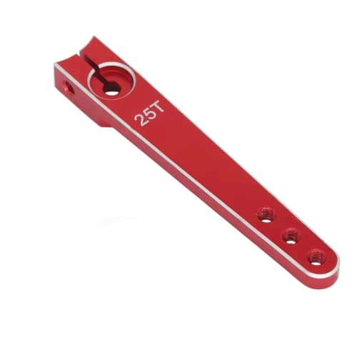 RC Autoteile Für RC-Car 1/1.25/1.5/1.75/2 Zoll Geeignetes Servo 25T Schwingarmteile Ac RC-Flugzeug Metalllenkservoarmhorn(Red,2in) von TOQPCZA