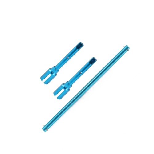 RC Autoteile Für Tamiya Für Saraman Für TT02 Für TT-02 Für TT02B 1/10 Metall-Upgrade-Teile Zentrale Antriebswelle Und Propellergelenksatz Fernbedienungs-Spielzeugauto(Blue) von TOQPCZA