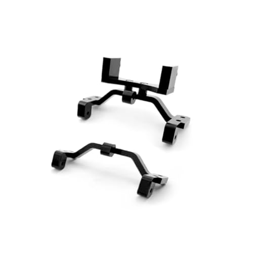 RC Autoteile Für WPL Für MN Für MN99S D90 D91 C24 C14 C14K C24K Metall Spurstangenbasis Und Koaxial-Servohalterung RC Auto-LKW-Teile Zubehör(Black) von TOQPCZA
