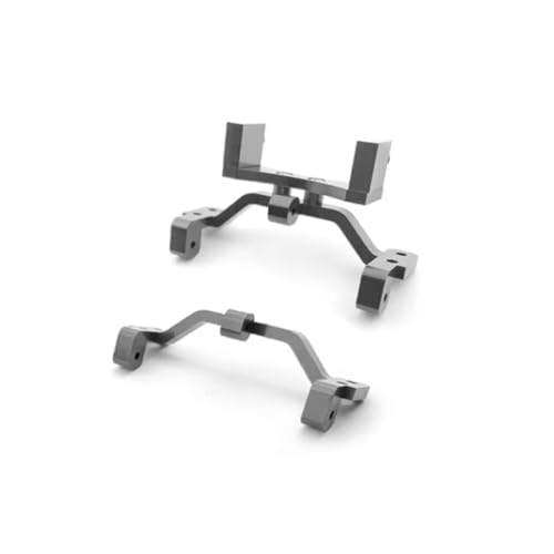 RC Autoteile Für WPL Für MN Für MN99S D90 D91 C24 C14 C14K C24K Metall Spurstangenbasis Und Koaxial-Servohalterung RC Auto-LKW-Teile Zubehör(Gray) von TOQPCZA