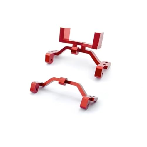 RC Autoteile Für WPL Für MN Für MN99S D90 D91 C24 C14 C14K C24K Metall Spurstangenbasis Und Koaxial-Servohalterung RC Auto-LKW-Teile Zubehör(Red) von TOQPCZA