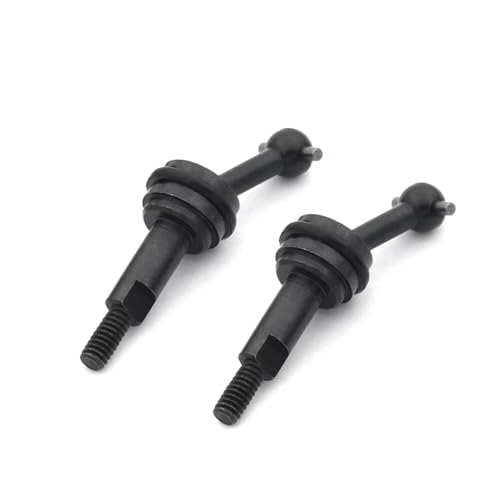 RC Autoteile Für Wltoys K969 K989 K979 P929 1/28 2 Stücke Erweiterte Metall CVD Für Universal Welle 2mm Mit M2 Mutter RC Auto Upgrade Teile Zubehör(Black) von TOQPCZA