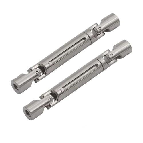 RC Autoteile Für Wltoys K969 K989 K979 P929 1/28 2 Stücke Erweiterte Metall CVD Für Universal Welle 2mm Mit M2 Mutter RC Auto Upgrade Teile Zubehör(Silver) von TOQPCZA