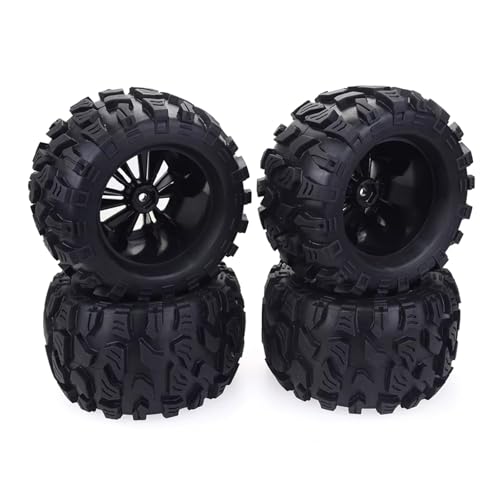 RC Räder Für Axial Für Traxxas Für Tamiya Für Kyosho Für ZD Für Racing 1/10 RC Crawler Monster Truck Reifen 125MM Gummifelsen Reifen 12mm Radsechskant 4PCS von TOQPCZA
