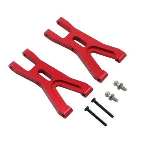 TOQPCZA RC-Car-Schwinge Für WLtoys A949 A959 A969 A979 K929 1/18 RC Autoteile Aluminium-Upgrade Vorne Hinten Für Schwingarmbasis C Lenkbecher Mit Lager(Rear Arm red) von TOQPCZA