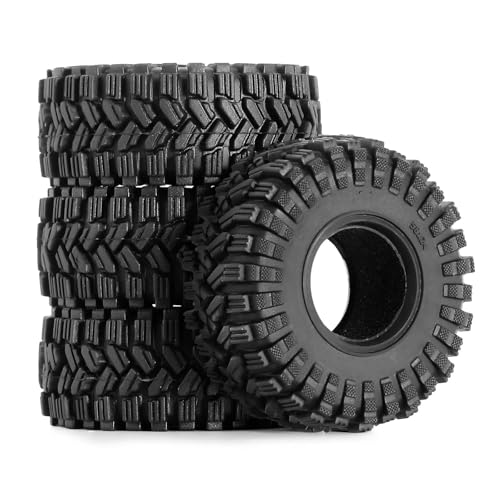 TOQPCZA RC Räder Für SCX24 Für AX24 Für TRX4M Für Super Weiche Klebrige Alle Für Gelände 1,0 Rad Reifen 58 * 24mm Für 1/18 1/24 RC Crawler von TOQPCZA