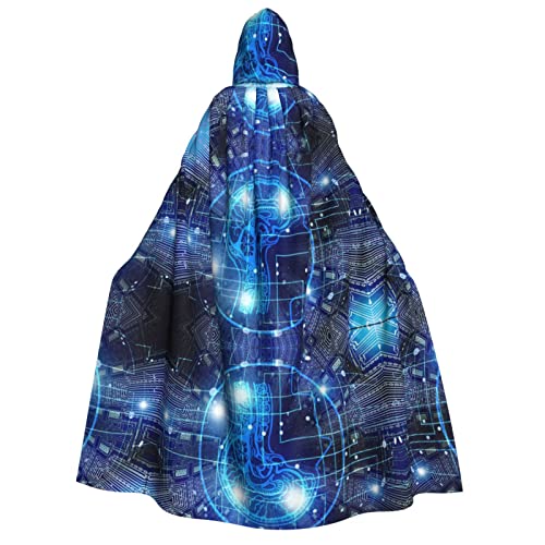TORONG Unisex Capes Artificial Intelligence Brain - Perfect for Halloween Festivals Cosplay & Party Costumes Long Robes for Any Event von TORONG