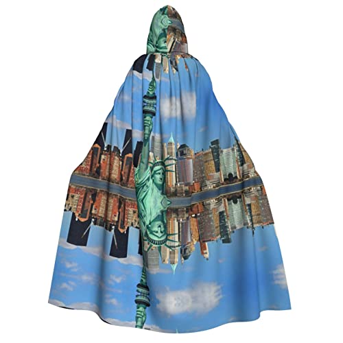 TORONG Unisex Capes Statue of Liberty in NYC - Perfect for Halloween Festivals Cosplay & Party Costumes Long Robes for Any Event von TORONG