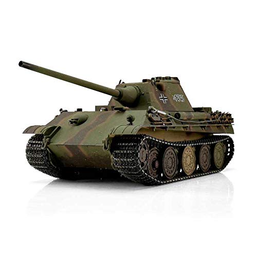 TORRO 1:16 RC Panther F Profi Metallausführung IR Grün/TarnTORRO Panzer mit Holzkiste 1213879503 von TORRO