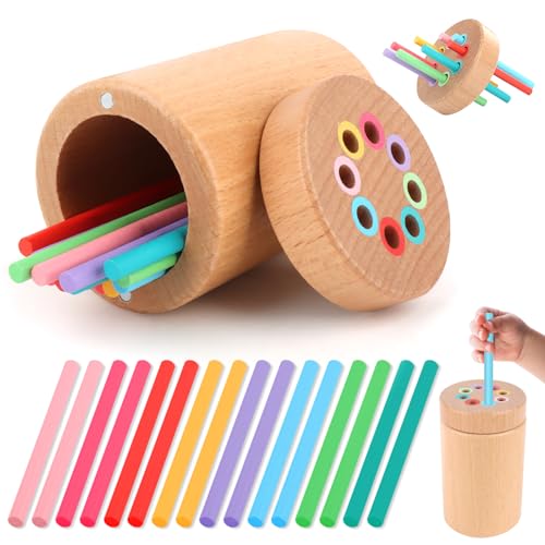 Montessori Spielzeug ab 1 2 3 Jahre, Holzspielzeug Sensorik Spielzeug, Farben Lernen Holzspielzeug, Motorikspielzeug ab 1 Jahr Lernspielzeug Geschenk für Kleinkinde, Holz Sortier & Stapelspielzeug Montessori Spielzeug ab 1 2 3 Jahre, Holzspielzeug Sensorik Spielzeug, Farben Lernen Holzspielzeug, Motorikspielzeug ab 1 Jahr Lernspielzeug Geschenk für Kleinkinde, Holz Sortier & Stapelspielzeug von TOSAVGA
