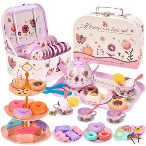TOSUTO 52Pcs Teeservice Kinder,Kinder teeservice,Tee Set Kinder,kindergeschirr spielküche,puppengeschirr mit Tassen,Tellern und Zubehör,Teiliges Teeparty Set für Kinder Mädchen 3 4 5 6 7 Jahren TOSUTO 52Pcs Teeservice Kinder,Kinder teeservice,Tee Set Kinder,kindergeschirr spielküche,puppengeschirr mit Tassen,Tellern und Zubehör,Teiliges Teeparty Set für Kinder Mädchen 3 4 5 6 7 Jahren von TOSUTO