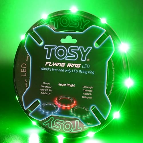 TOSY Fliegender Ring – 12 LEDs, hell, automatisches Aufleuchten, sicher, wasserdicht, leichtes Frisbee, Geschenk zum Geburtstag, Ostern, Weihnachten für Jungen/Mädchen/Kinder TOSY Fliegender Ring – 12 LEDs, hell, automatisches Aufleuchten, sicher, wasserdicht, leichtes Frisbee, Geschenk zum Geburtstag, Ostern, Weihnachten für Jungen/Mädchen/Kinder von TOSY