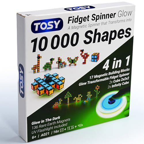 TOSY Magnet Fidget Spinner Glow – 3in1 Spielzeug: Verwandelbarer Fidget Spinner mit 136 Magneten, Unendlichkeitswürfel, 2x2 Puzzle-Würfel für Anfänger, Leuchtend, Geburtstags- und Ostergeschenk TOSY Magnet Fidget Spinner Glow – 3in1 Spielzeug: Verwandelbarer Fidget Spinner mit 136 Magneten, Unendlichkeitswürfel, 2x2 Puzzle-Würfel für Anfänger, Leuchtend, Geburtstags- und Ostergeschenk von TOSY