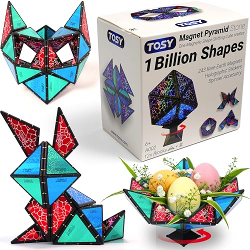 TOSY Magnet Pyramid Stone - 1 Würfel verwandelt Sich in 1 Milliarde Formen, 243 Seltenerdmagnete, Spinner-Zubehör, Zappel-/Puzzle-Spielzeug, Ostern/Valentinstag/Geburtstagsgeschenk TOSY Magnet Pyramid Stone - 1 Würfel verwandelt Sich in 1 Milliarde Formen, 243 Seltenerdmagnete, Spinner-Zubehör, Zappel-/Puzzle-Spielzeug, Ostern/Valentinstag/Geburtstagsgeschenk von TOSY