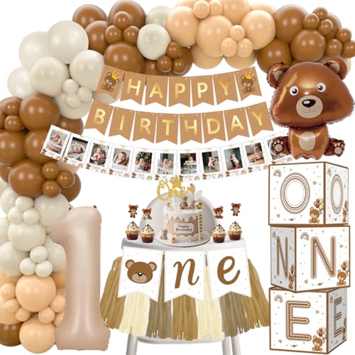 Geburtstagsdeko 1 Jahr Junge, Deko Erster Geburtstag Mädchen Junge, 1. Kindergeburtstag Deko mit Luftballon 1. Geburtstag, Happy Birthday Girlande, Cake Topper, Ballonbox für Baby 1 Jahr Geburtstagsdeko 1 Jahr Junge, Deko Erster Geburtstag Mädchen Junge, 1. Kindergeburtstag Deko mit Luftballon 1. Geburtstag, Happy Birthday Girlande, Cake Topper, Ballonbox für Baby 1 Jahr von TOSZOLY