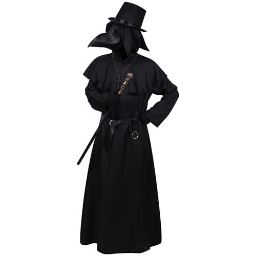 TOSZOLY Pestdoktor Kostüm Männer, Plague Doctor Costume mit Pestdoktor Maske, Mittelalter Steampunk Pestarzt Kostüm, Faschingskostüme Männer, Pest Doktor Kostüms Herren für Halloween Karneval (M) TOSZOLY Pestdoktor Kostüm Männer, Plague Doctor Costume mit Pestdoktor Maske, Mittelalter Steampunk Pestarzt Kostüm, Faschingskostüme Männer, Pest Doktor Kostüms Herren für Halloween Karneval (M) von TOSZOLY