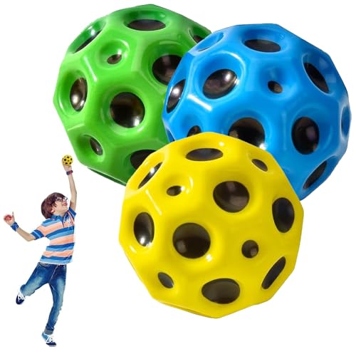 TOTT Astro Jump Ball, Moon Ball Hohe Springender, Moon Balls, High Jumps Gummiball, Hüpfball, Bouncing Ball für Kinder Hohe Bounce Loch Ball von TOTT