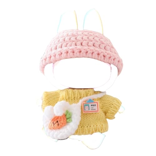 Kleidung für Labubu Puppen Zubehör, Kawaii Outfit Set 3 Stück Pullover Geeignet für 15cm 17cm La Bubu-Puppe, Stilvolles Puppenkleidungsset Ersatz Kompatibel mit Labubu Keychain (Keine Puppe) von TOU-BEGUIN