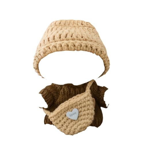 Kleidung für Labubu Puppen Zubehör, Kawaii Outfit Set 3 Stück Pullover Geeignet für 15cm 17cm La Bubu-Puppe, Stilvolles Puppenkleidungsset Ersatz Kompatibel mit Labubu Keychain (Keine Puppe) von TOU-BEGUIN