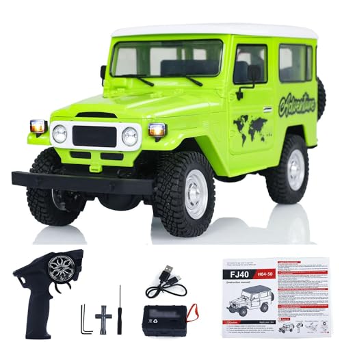 1/16 HG 4 x 3 RC Geländefahrzeuge, elektrisches Crawler-Auto, Sound, Rauchlicht (geeignet für Personen ab 12 Jahren, zum Spielen) (Grün-2) von TOUCAN RC HOBBY