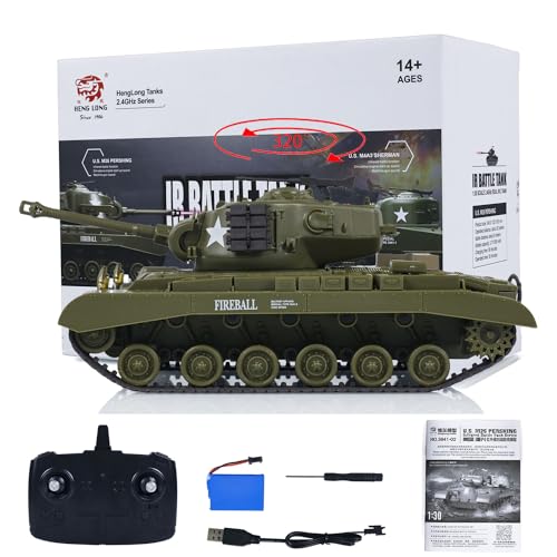 HengLong 1/30 RC Kampfpanzer Pershing M26 3841-02 2.4G Funkfernsteuerung Modellpanzer von TOUCAN RC HOBBY