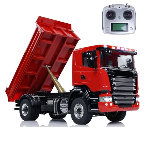 TOUCAN RC HOBBY 1/14 4x4 RC Hydraulischer Dumper Auto Fernbedienung Muldenkipper Metall Kipper Modell von TOUCAN RC HOBBY