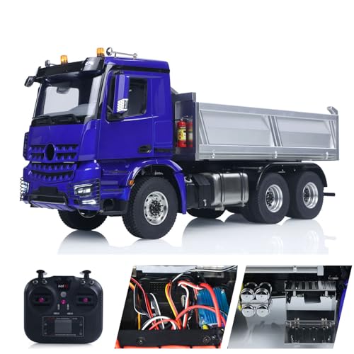 TOUCAN RC HOBBY 1/14 6x6 RC Hydraulischer Muldenkipper 3348 2025 Fernbedienung Kipper Metallachsen Getriebe Aufhängung Eimer Öltank Licht Sound von TOUCAN RC HOBBY