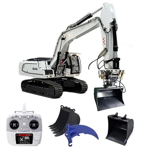 TOUCAN RC HOBBY 1/14 946 9CH Tracked RC Hydraulikbagger Modell Metall Kippbar Eimer Ripper von TOUCAN RC HOBBY