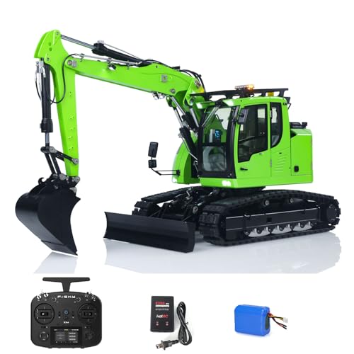 TOUCAN RC HOBBY 1/14 Aufgerüsteter RC Hydraulik Bagger LR 914 5 Wege Ventil Elektro Bagger Modell RTR BAU Fahrzeug Frsky X14 Radio Batterie von TOUCAN RC HOBBY