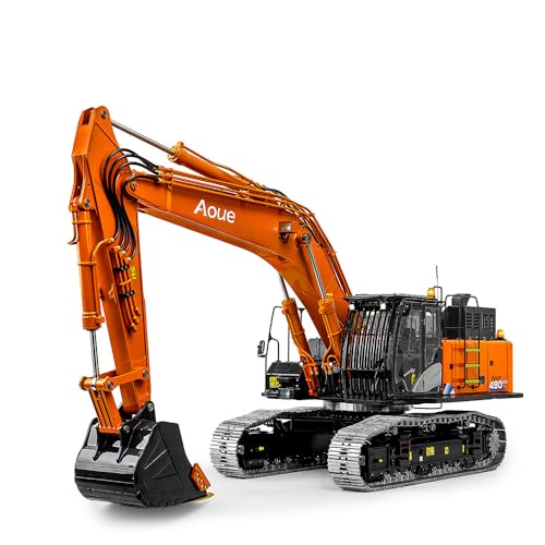 TOUCAN RC HOBBY 1/14 LESU Aoue ZX490 Fernbedienung Hydraulischer Bagger Kit Metallkörper RC Bagger Auto 6CH Ventil Licht Bürstenloser Pumpenmotor von TOUCAN RC HOBBY