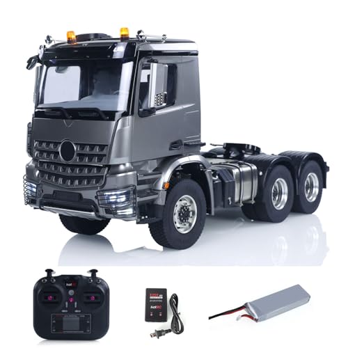 TOUCAN RC HOBBY 1/14 Maßstab 6X6 LKW Auto RC Traktor Trcuk Radio mit Batterie RTR Metall NO Lock Differentialachsen 2-Gang-Getriebe für Sattelanhänger von TOUCAN RC HOBBY