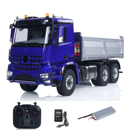 TOUCAN RC HOBBY 1/14 RC Hydraulikkipper 6x6 Metallchassis RC Kipperautomodell Keine Sperre Licht Ton Funk Batterie RTR-BAU-LKW-Automodell von TOUCAN RC HOBBY