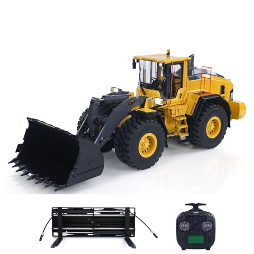 TOUCAN RC HOBBY 1/14 RC Hydrauliklader E260L Metall RC Baufahrzeuge Sperrdifferential Achse Metallschaufel Gabel Schnellwechsler ST8 Radio von TOUCAN RC HOBBY