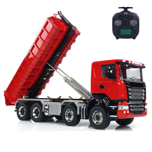 TOUCAN RC HOBBY 1/14 RC Hydraulischer Vollmuldenkipper 8x8 Roll Off Muldenkipper 3-Gang-Getriebe von TOUCAN RC HOBBY