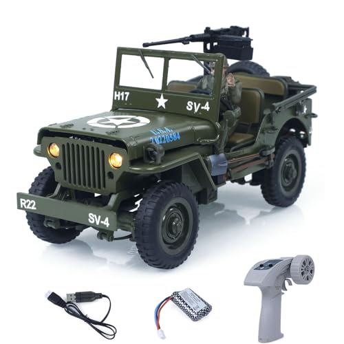 TOUCAN RC HOBBY 1/16 Ferngesteuertes Geländefahrzeug 4 * 4 Elektrisches RC-Militär-LKW-Modell Metall-Autoschale Antriebswellen Chassis Schienengetriebe RTR Für besondere Geschenke von TOUCAN RC HOBBY