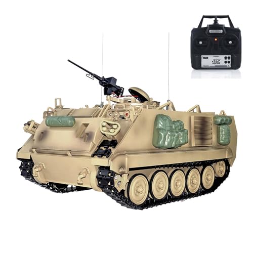 TOUCAN RC HOBBY 1/16 RC Militärpanzer M2412-C M113A2 APC Turmdrehung 360 Grad Infrarot-LED-Licht Ton Fernbedienung Elektrisches Spielzeug von TOUCAN RC HOBBY