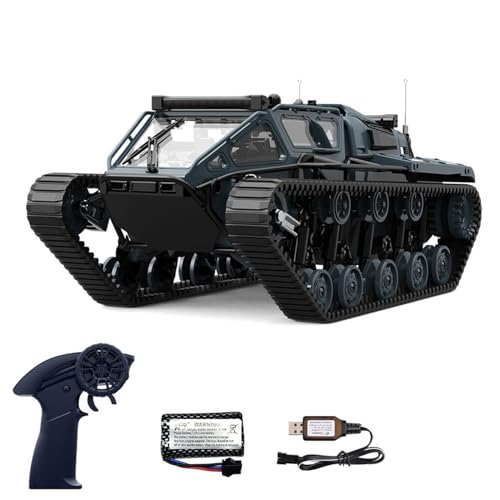 TOUCAN RC HOBBY 1/18 2,4G RC Ketten-Geländewagen C8812 Kabellose Fernbedienung Driftauto 360° Rotation LED-Leuchten Batterie Dual-Motor RTR-Modell Outdoor von TOUCAN RC HOBBY