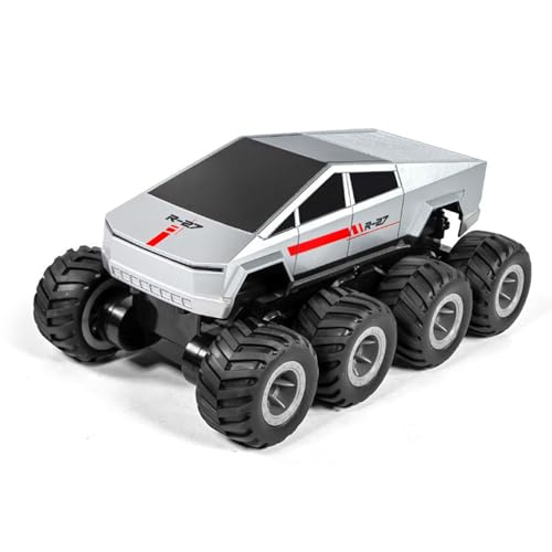 TOUCAN RC HOBBY 1/18 2,4G RC Pickup Truck Modell Q218 8 * 8 Amphibisches Geländewagen-Stuntfahrzeug mit 360-Grad-Drehung, RTR-Batterie, Outdoor von TOUCAN RC HOBBY