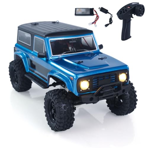 TOUCAN RC HOBBY 1/18 4WD RC Rock Crawler Auto Rushmore CR18P V3 2.4Ghz Crawler RTR Fahrzeug Bürstenloser Motor ESC Lichter USB Ladegerät von TOUCAN RC HOBBY