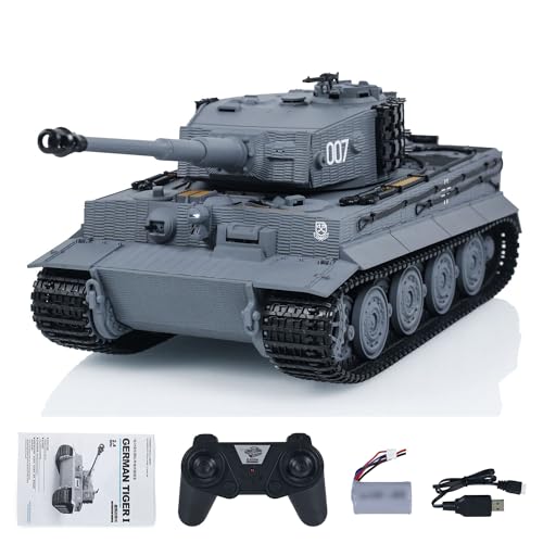 TOUCAN RC HOBBY 1/24 RC Kampfpanzer Taigen Tiger I Fernbedienung Infrarot Kampf Militärpanzer Outdoor Enthusiast Modell von TOUCAN RC HOBBY